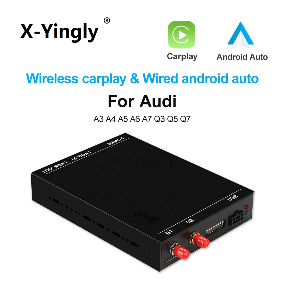 

Wireless Carplay Module Decorder Box For A3 A4 A4L A5 S5 A6 A7 Q2 Q3 Q5 Q7 A1 MMI System Mirror Link USB Android Auto DSP Camera