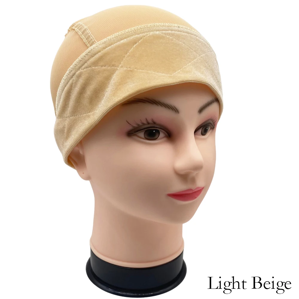 شعر مستعار مخملي عقال قبضة وشبكة شعر مستعار قبعة قابل للتعديل شعر مستعار قبضة عقال وشاح الفرقة غطاء شعر مستعار للشعر المستعار الدانتيل والأمامي عدم الانزلاق