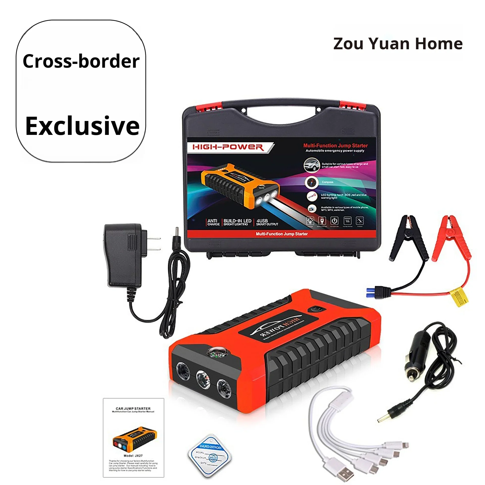 Car Jump Starter Large Capacity Battery Lighter Emergency Jump Starter Power Bank Strong Starting Tool Car Starter view 2
