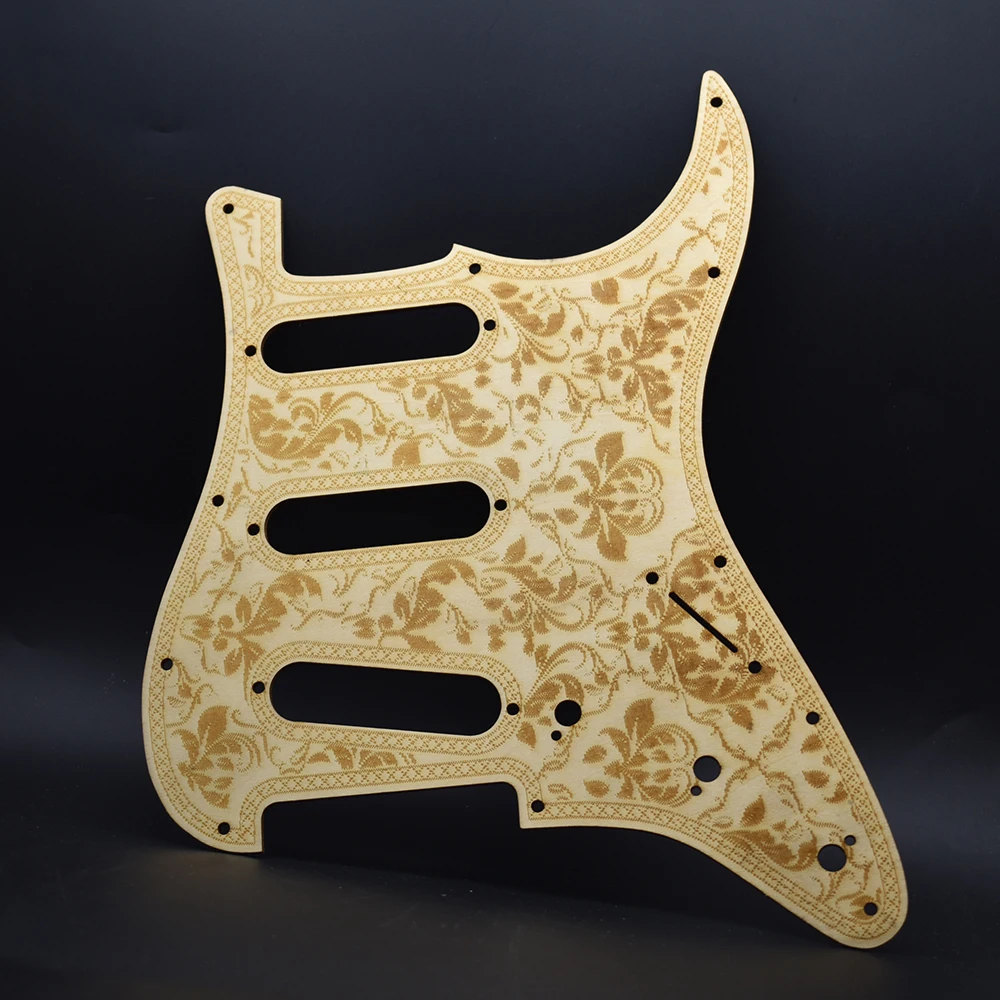 11 Holes Wooden Electric Guitar Pickguard Basewood SSS/HSH/HH/PB Guitar Pickguard Scratch Plate for FD ST Electric Guitar