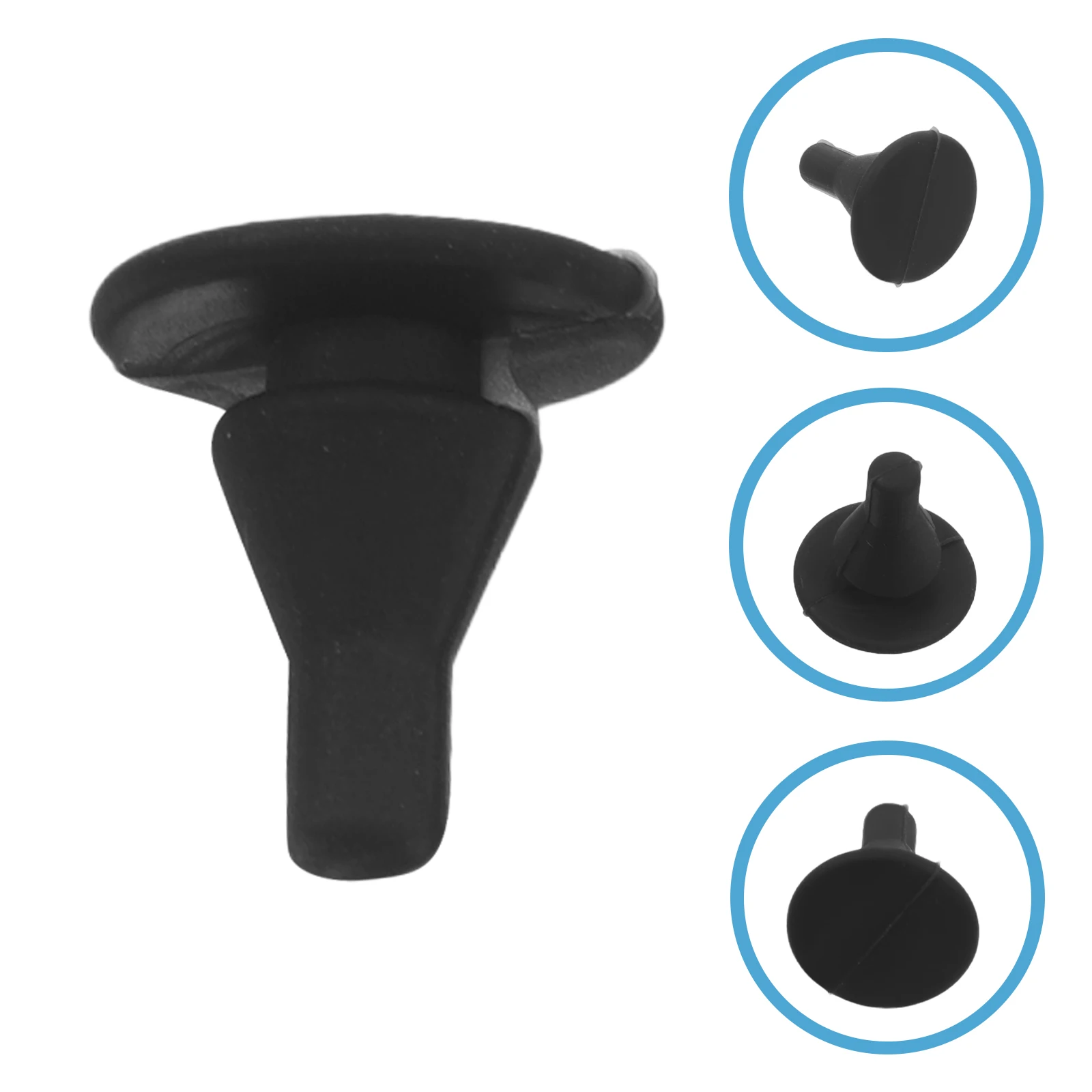 

8 Pcs 2.78mm Black Silicone Replacement Feet for Slow Rubber Bumpers Heat Resistant Pot Insert Accessories Non Stabilizer