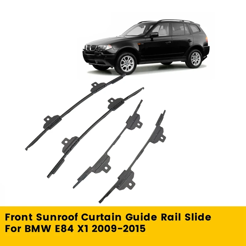 4Pcs Front Sunroof Guide Rail Slide 54 10 2993888 For BMW E84 X1 2009-2015 Sunroof Curtain Sliding Bracket Set