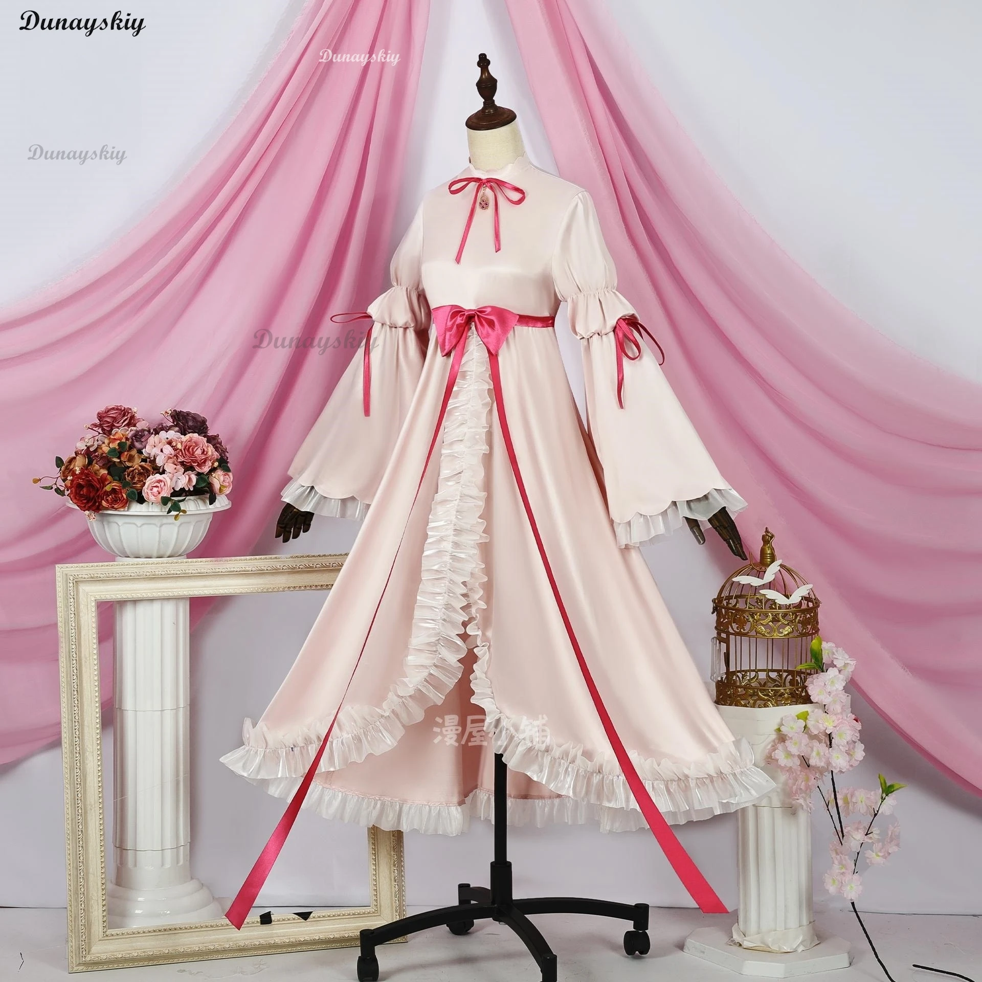 Coserssea Shugo Chara Hinamori Amu Amulet Angel คอสเพลย์เครื่องแต่งกายผู้หญิงชุดสีชมพูฮาโลวีนชุดสูท Fullset ชุดโบว์