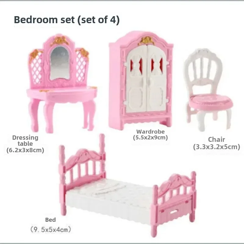 ขายร้อนน่ารัก Kawaii สีชมพู Miniature Dollhouse เฟอร์นิเจอร์อุปกรณ์เสริมของเล่นเด็กครัวทําอาหารกิจกรรมสําหรับสาวของขวัญ