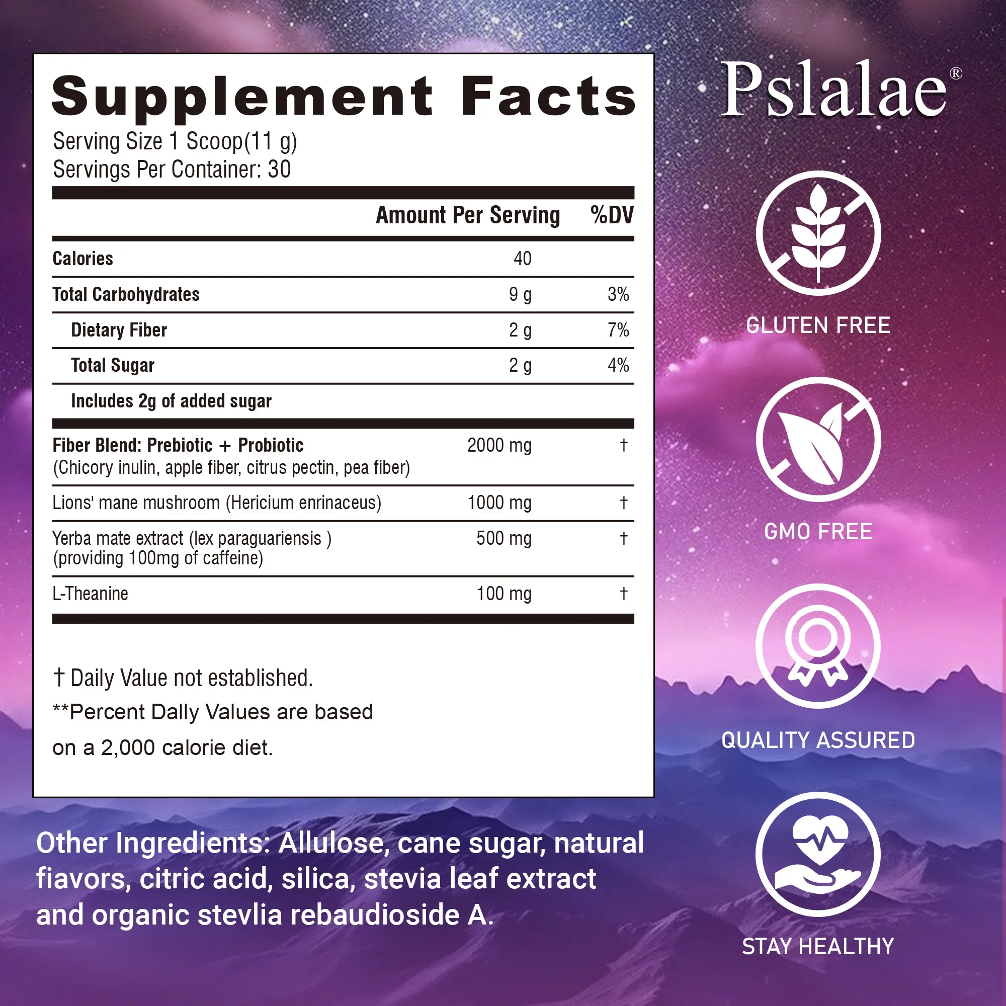 Yerba Mate 3-in-1 Energy Supplement with Phytonutrient Extracts for Brain & Digestive Health Clean Energy Brain Fog, Gut Health
