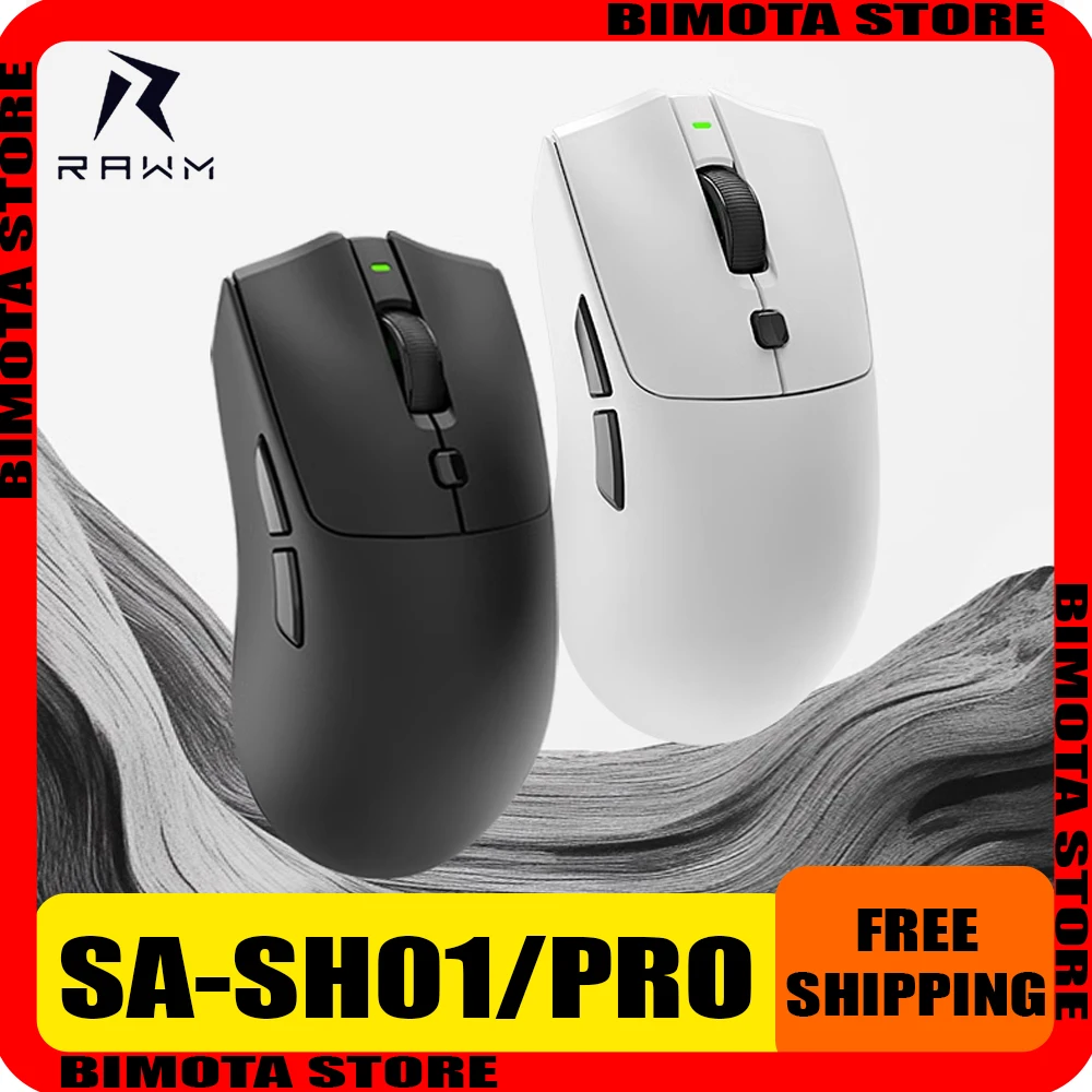 

Rawm Sa-Sh01 Pro Wireless Mouse 8k Return Three Mode Paw3950 Sensor FPS Gaming Mouse Light Weight Low Delay Pc Gamer Accessories