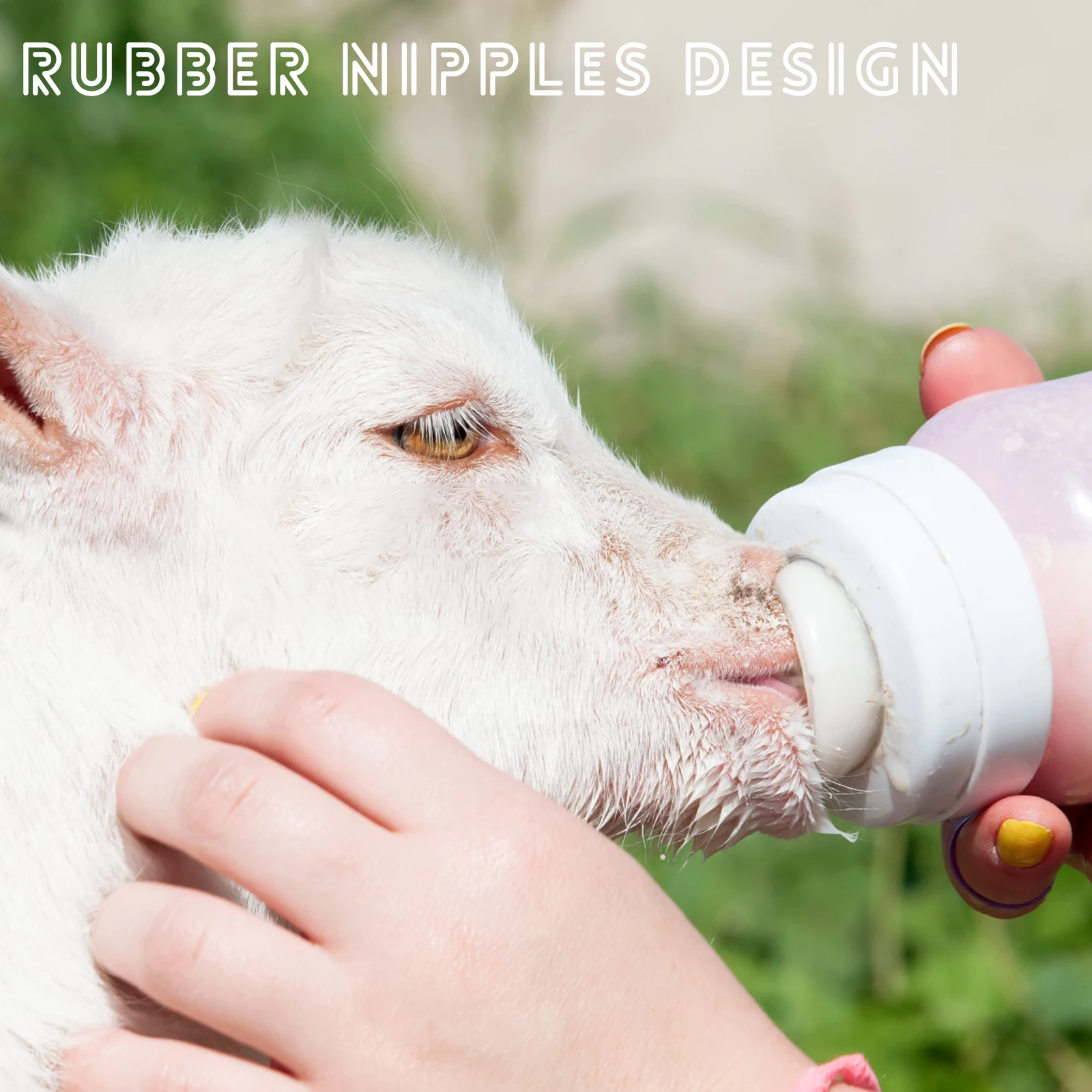 

10pcs Rubber Pacifiers Nipples for Bottles Animal Breeding Milk Bottle Matching Calf Cow Young Livestock Nursing Pig Safe