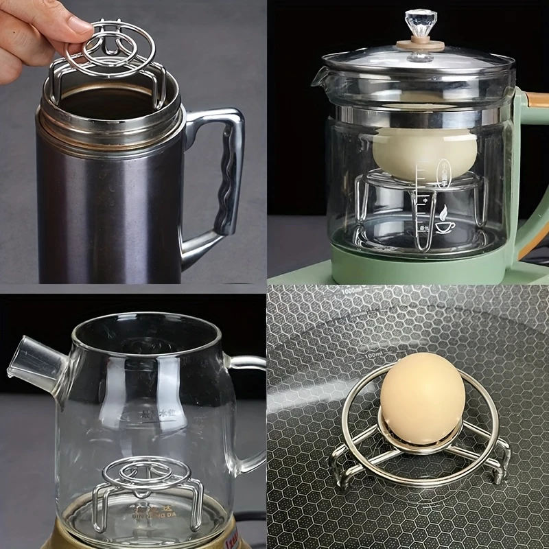 

2Pcs Ultra Mini Steaming Rack Small Stainless Steel Small Leg Rack Health Pot Thermos Cup Small Pot Rack Kitchen Tools