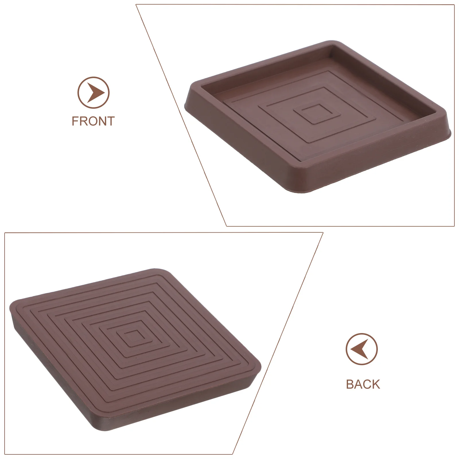 

4pcs Rubber Furniture Coasters Multi-Function Chair Wheel Stoppers Anti-Skid Couch Stoppers For Floor Protection Durable Home