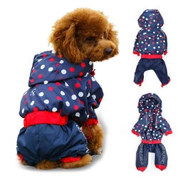 Raincoat for Small Dogs Breathable Waterproof Dog Rain Jumpsuit Light Weight Adjustable Waist Puppy Hooded Rain Jacket Chihuahua