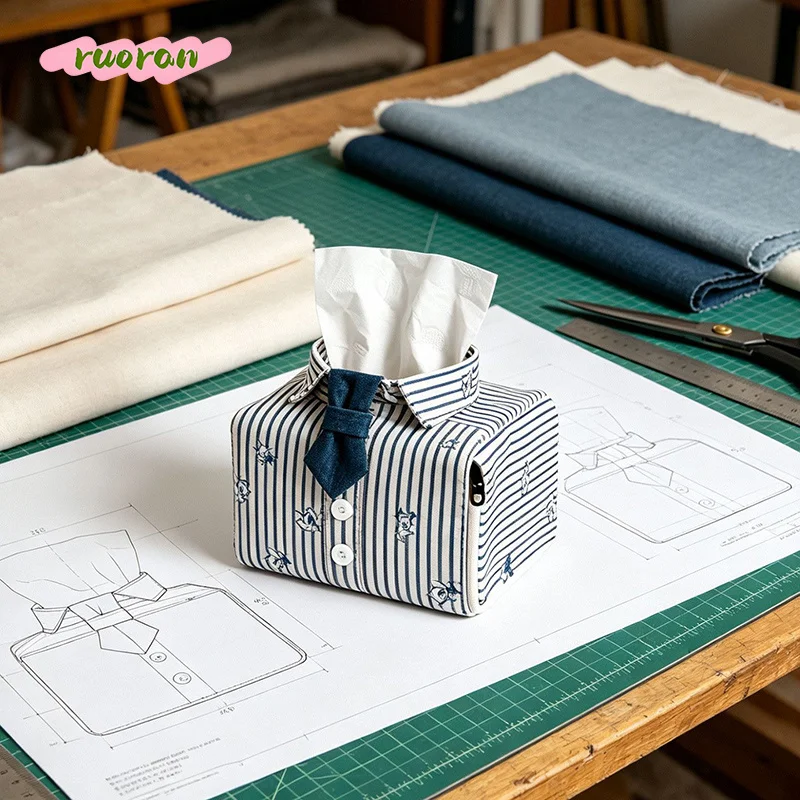 High End Simple Fabric Tissue Box Holder Creative Home Decor for Living Room Bedroom Organizer Gift Present