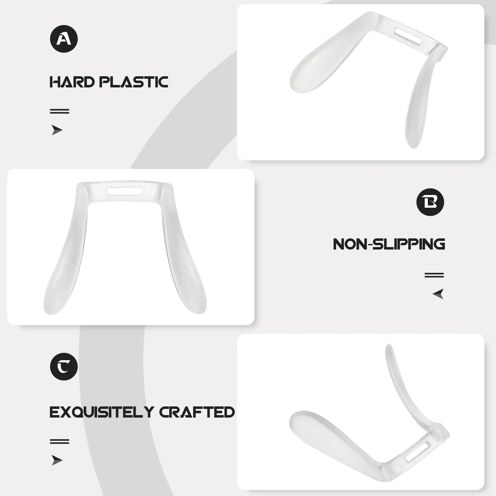 

3Pcs Eyeglass Nose Pads Premium Plastic Comfortable Fit Non-Slip Glasses Frame Supplies for All Flat Optical Frames Daily Wear