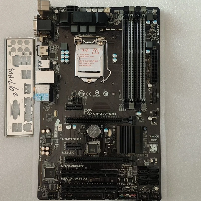 used for GIGABYTE GA-Z97-HD3 ATX Motherboard LGA1150 Intel Z97 DDR3 HDMI DVI VGA USB 3.0 Core i7/i5/i3 4th/5th Gen