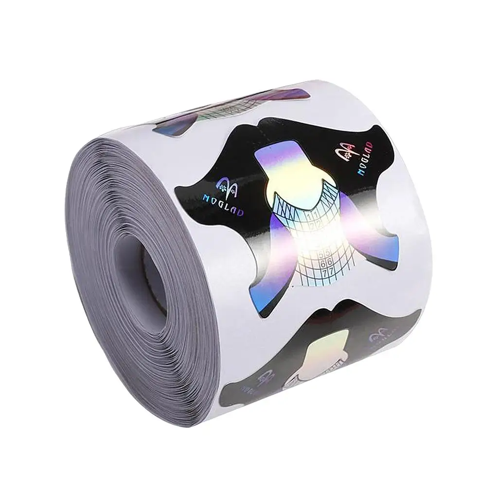 Nail Art Paper Forms for Long Acrylic Nail Extension with Guide Numbers Self Adhesive Dustproof Home Salon