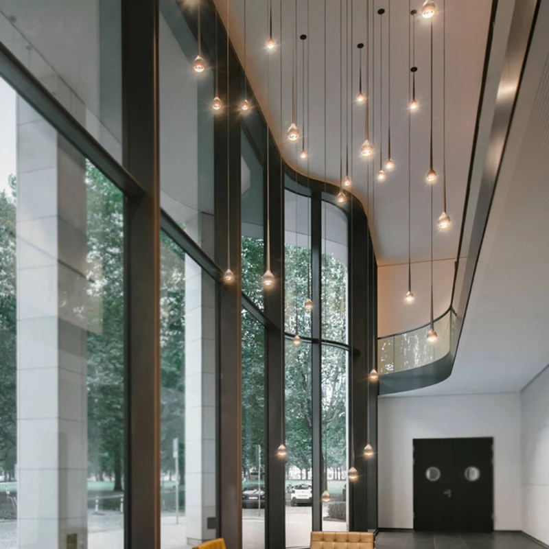 2025 Nordic Led Chandelier Dining Room Lamp Ceiling To The Lamp Villa Living Room Lamp Designer Stylish Staircase New Chandelier