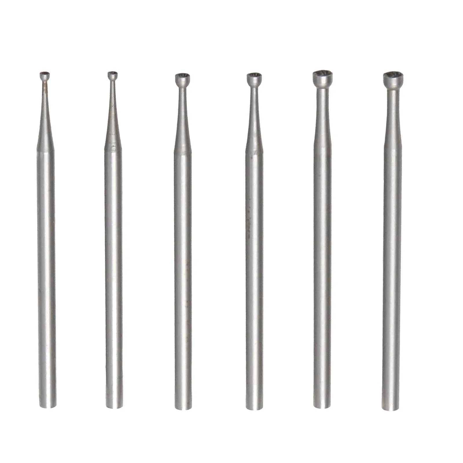 

6pcs Round Cup Burr Jewelry Making Burs Wire Rounder Bits Wood Carving Cutter For Micro-carving Of Olive Kernels, Buddhist Beads