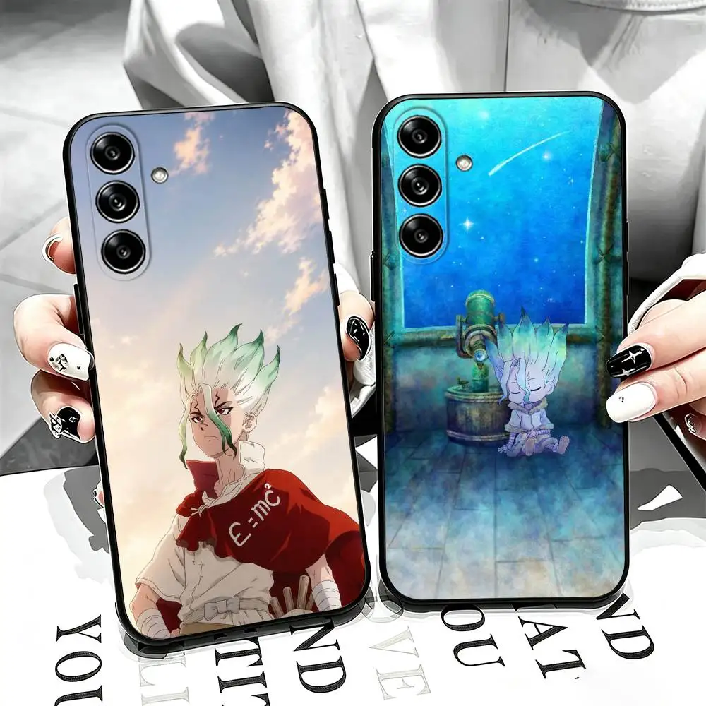 Anime Dr.STONE S-Senku Phone Case For Samsung Galaxy A73,A72,A71,A70,A53,A52,A51,Others Soft Black Cover