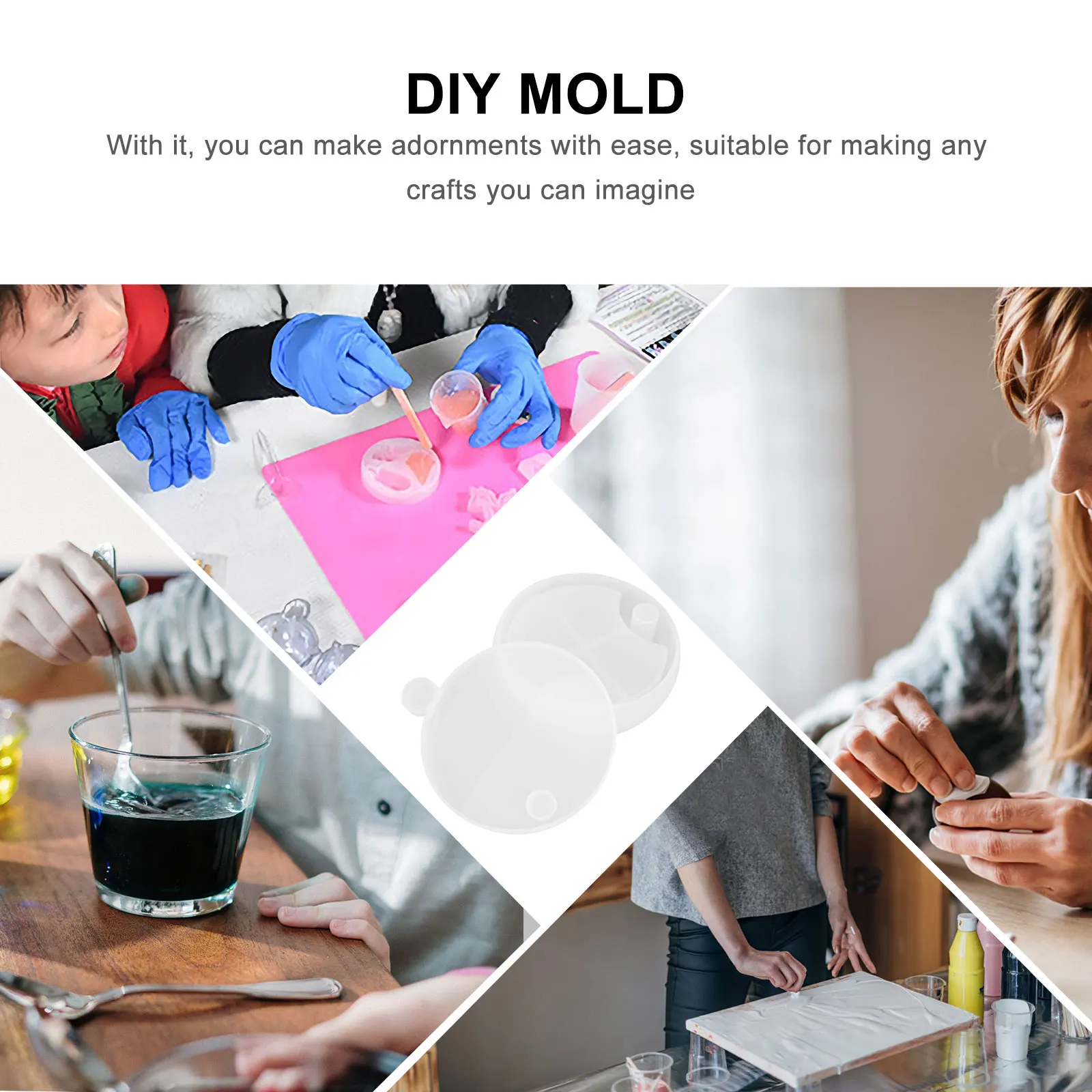 

6pcs Silicone Jewelry Box Set Epoxy Resin Diy Accessory Durable Reusable Craft Decorative Ornament Gift Epoxy Diy Silicone Mold