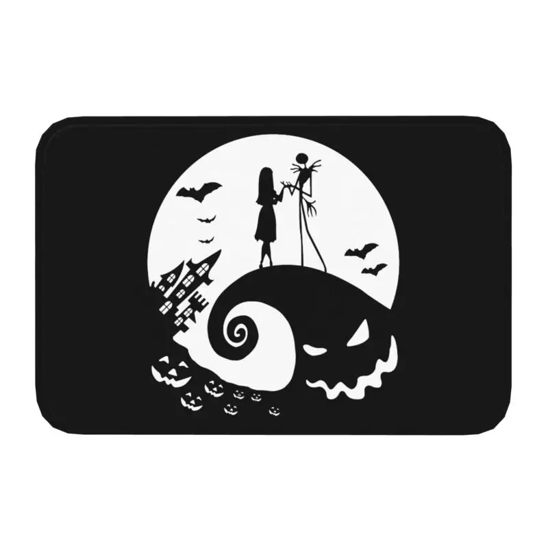 Custom Nightmare Before Christmas Doormat Non-Slip Entrance Bathroom Kitchen Door Floor Mats Halloween Movie Garage Carpet Rug