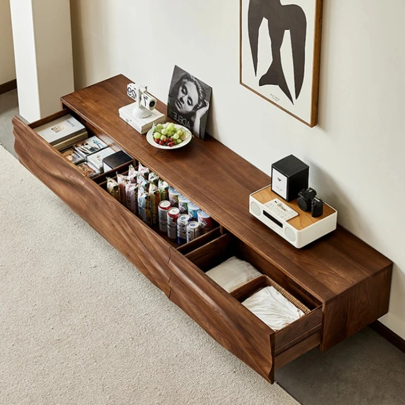 تخزين حامل تلفاز من الخشب الصلب أدراج غرفة المعيشة الحد الأدنى الطابق حامل تلفاز عرض العالمي Meuble دي أثاث التلفزيون المنزل #2