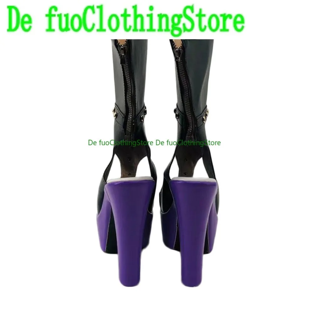Defuo bb cosplay sapatos anime botas de convenção anime jogo rpg sapatos e botas festa de halloween