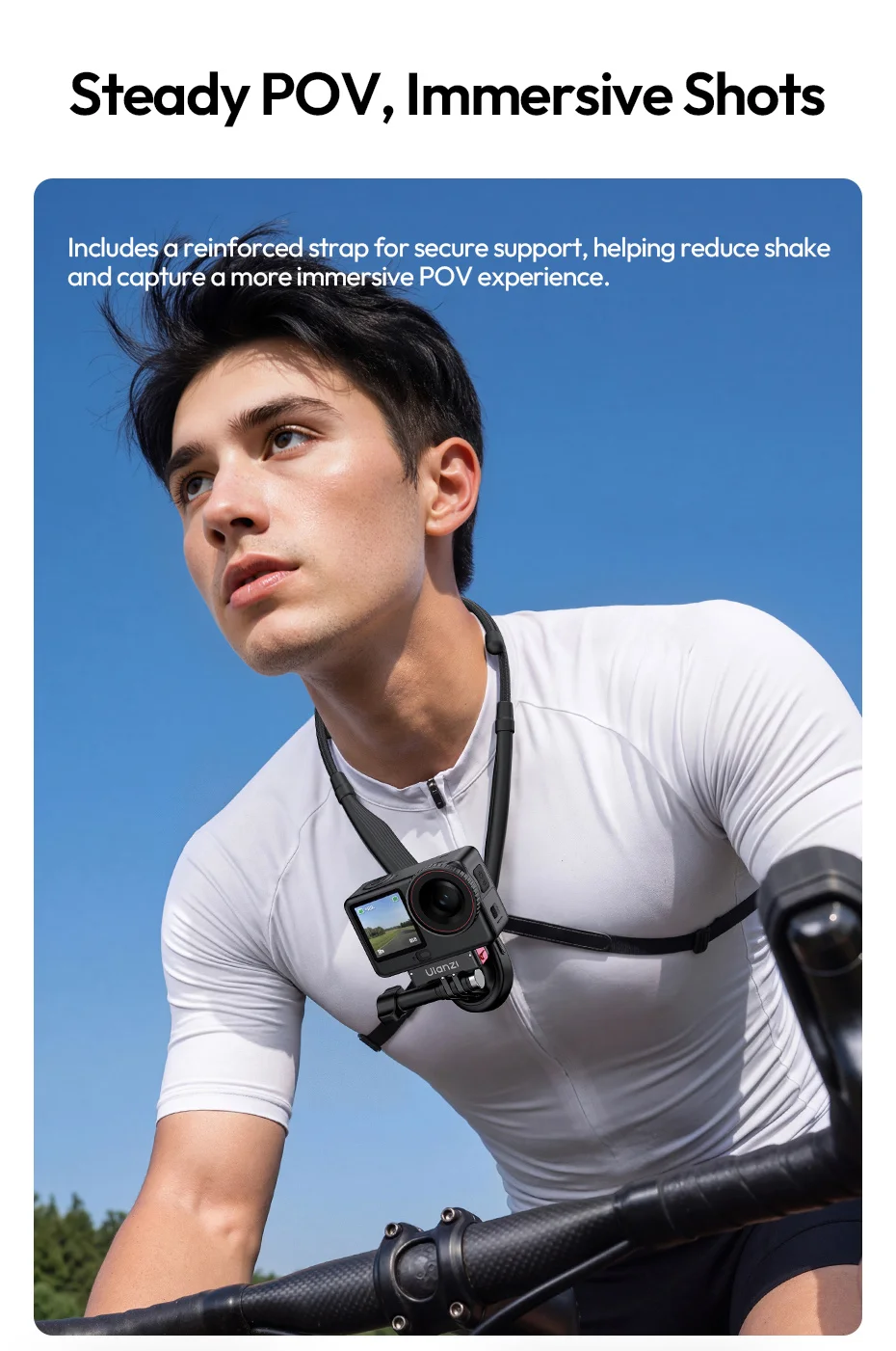 � Ulanzi ZJ09 Flexibler POV-Nackenhalter Magnetischer Verstellbarer Nackenhalter für Actionkameras für GoPro für DJI für Reise-Videos Vlog – Detail 9