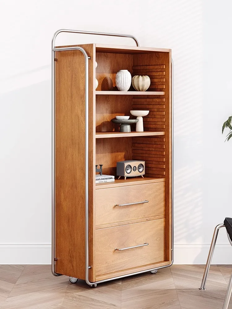 

Medieval solid wood chest bedroom living room storage cabinet with mirror