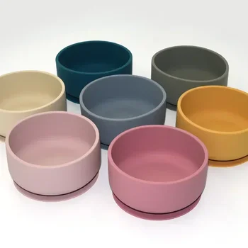 Bol d'alimentation en Silicone pour bébé et tout-petit, résistant aux déversements, sans BPA
