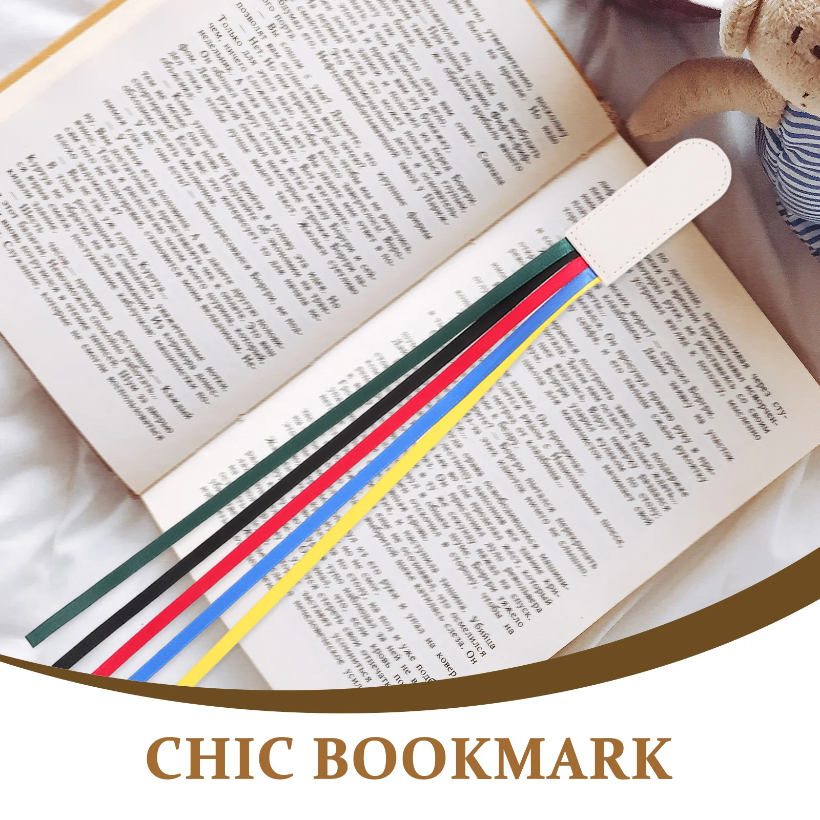 Elegante segnalibro a nastro Porta pagine decorativo in PU per studenti laureati Bibbia Accessori per la lettura riutilizzabili