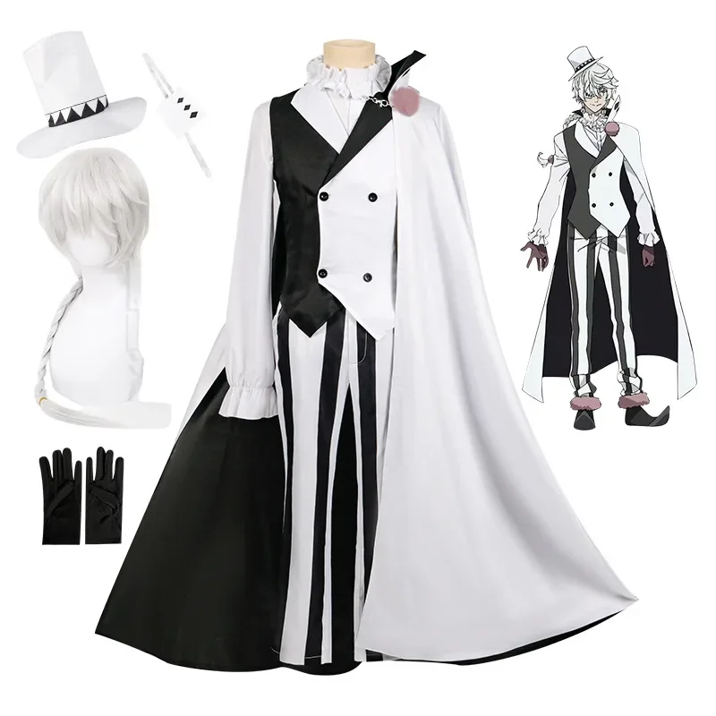 Anime Bungou Stray Dogs Nikolai Gogol Cosplay Costume Christmas Halloween Outfit for Unisex Adult Tetchou Suehiro Uniform Cloak