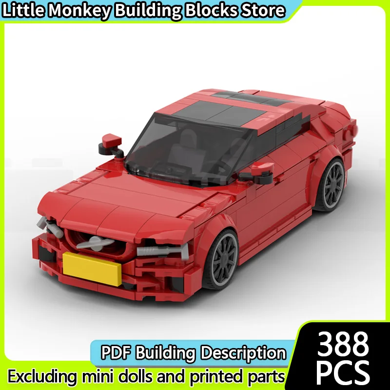 

Speed Racing Car Model MOC Building Bricks S60 T8 High-Performance Sedan Modular Technology Children Holiday Gifts Assemble Toys