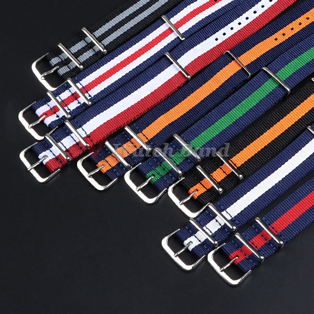 النايلون حزام (استيك) ساعة ل أوميغا 20 مللي متر 22 مللي متر 18 مللي متر حزام ل Seiko Skx السلاحف العسكرية حزام الساعات ل رولكس أويستر الجيش الرياضة سوار