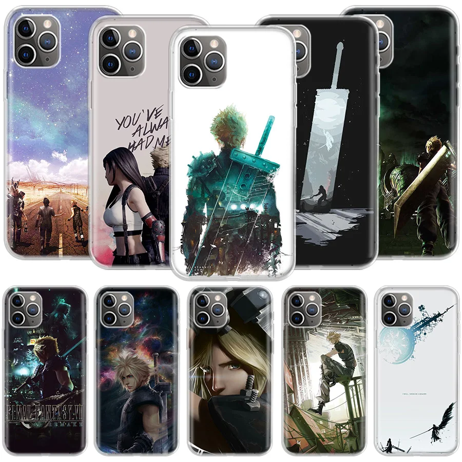 Final Fantasy VII Phone For Apple Iphone 14 12 13 15 Pro Max Mini 11 16 Plus X XS XR Case SE 2020 Shell Cover Clear TPU Protect