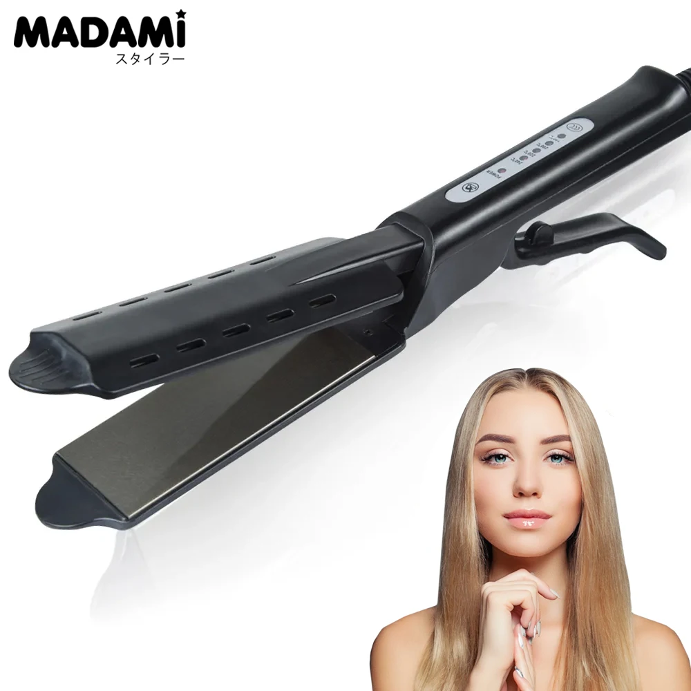 

Hair Straightener Titanium Plate Flat Irons Wide 470°F / 240℃ Fast Heating Hair Curler 110V-240V