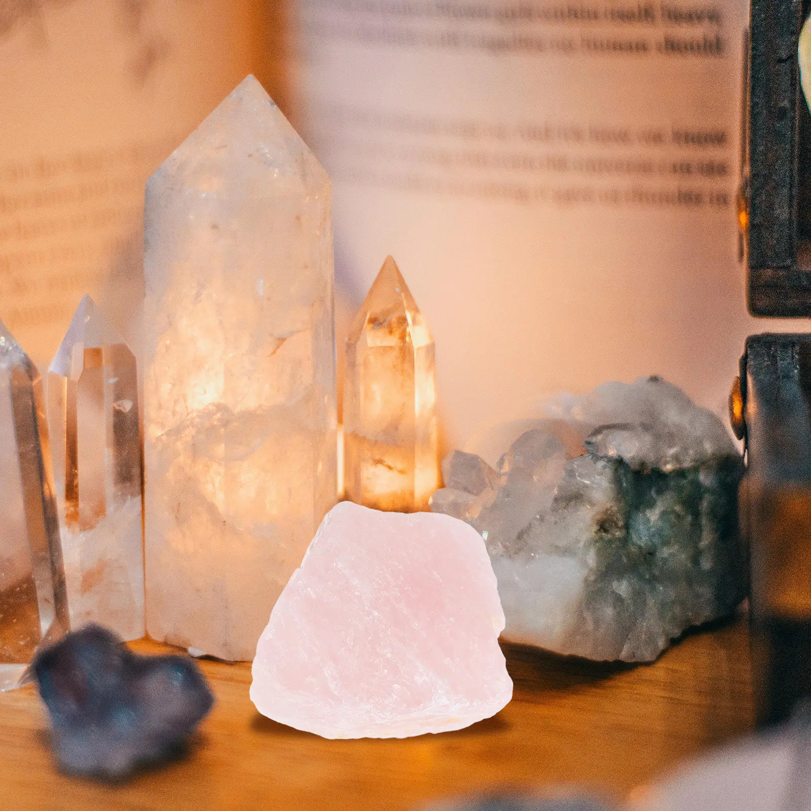 Premium Clear Quartz Crystal Stone Raw Mineral Specimen Captivating Texture Elegant Home Office Decor Crystal Stone Ornament