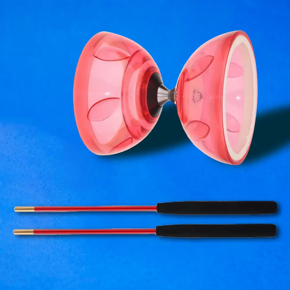 Chinese Yoyo Diabolo Set Triple Bearing Diabolo with 2 Diabolo Sticks String and Net Bag Portable Diabolo for All Ages