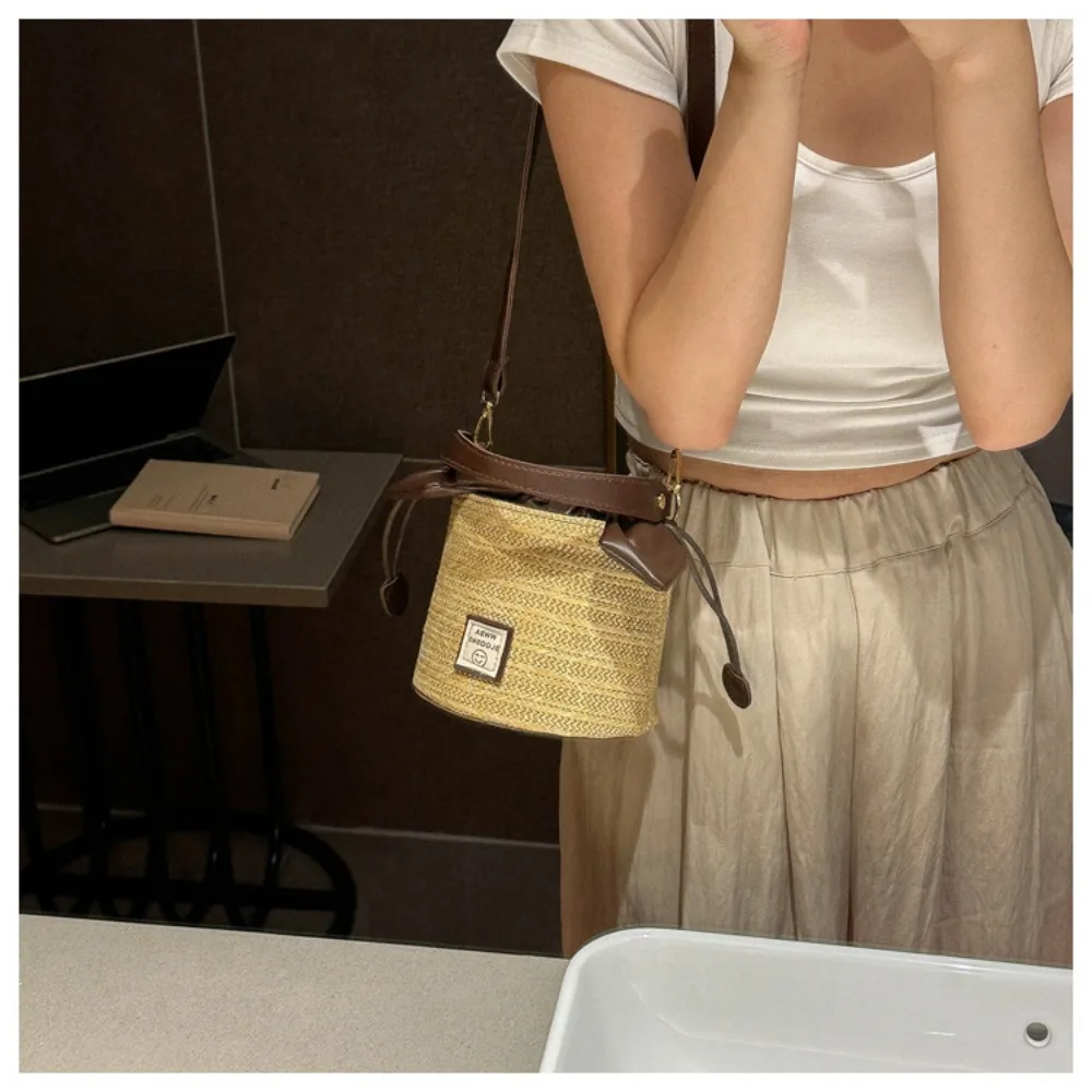 Women Summer Straw Shoulder Bag Fashion Beach Woven Handmade Crossbody Bag