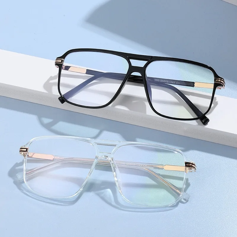

TR90 Men And Women Retro Reading Glasses Double Anti Blue Light Computer Mirror Reading And Playing Games Eye Glasses Protection