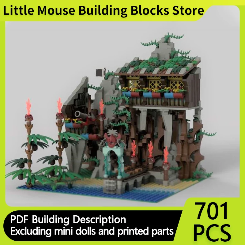 

Medieval Castle Model MOC Building Bricks Pirates Treehouse Wall Modular Technology Gifts Holiday Assemble Children Toys Suit