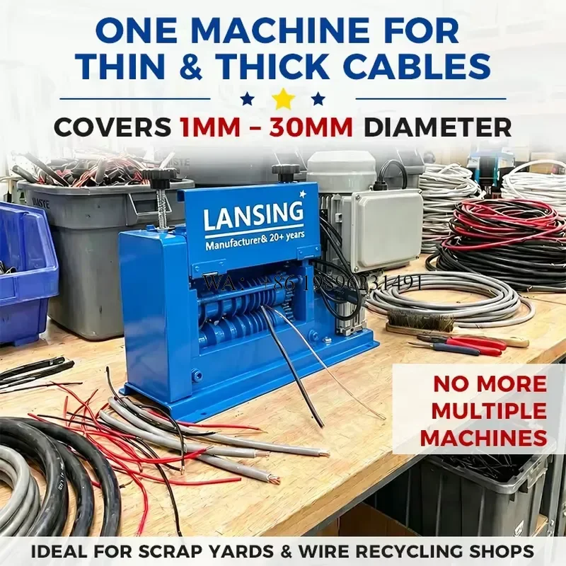 Wmwmnu M30-1 Lightweight Single Blade Cable Stripper Compact Waste Wire Peeling Recycling Tool for Beginners