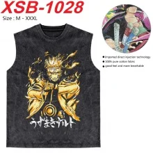 New Anime Naruto Short-Sleeved Diy Direct Injection Craft Pattern Breathable Printing Loose Sports Trend Sleeveless T-Shirt Gift