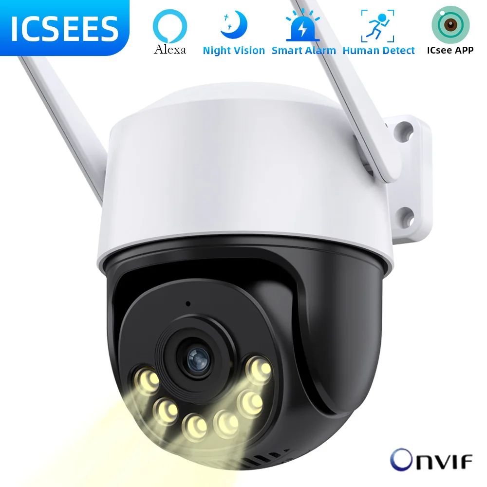 

Outdoor WiFi Surveillance Camera 4K Wireless Security Protection Cameras Auto Tracking Waterproof External IP Camera ICsee P2P