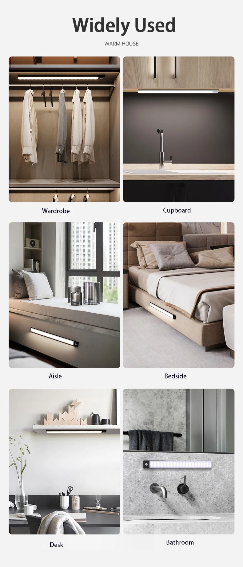 Night Light Led Light Under Cabinet Light Motion Sensor Night Light Closet Light Cabinet Kitchen Lighting Night Light