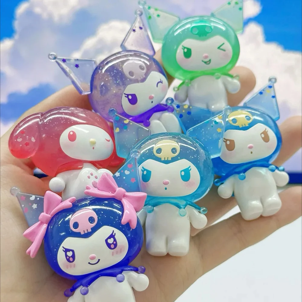 

Toptoy My Melody & Kuromi Ramune Стиль Мини-фигурки Сумка-сюрприз Милая кукла для девочек Подарок Настольные украшения Модная слепая коробка Игрушки