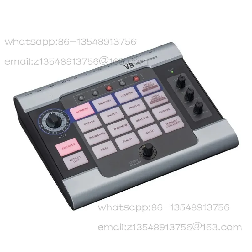 V3 Vocal Processor for Streaming & Live Performance with Harmony, Pitch Correction, Reverb & Delay, 16 Studio Effects