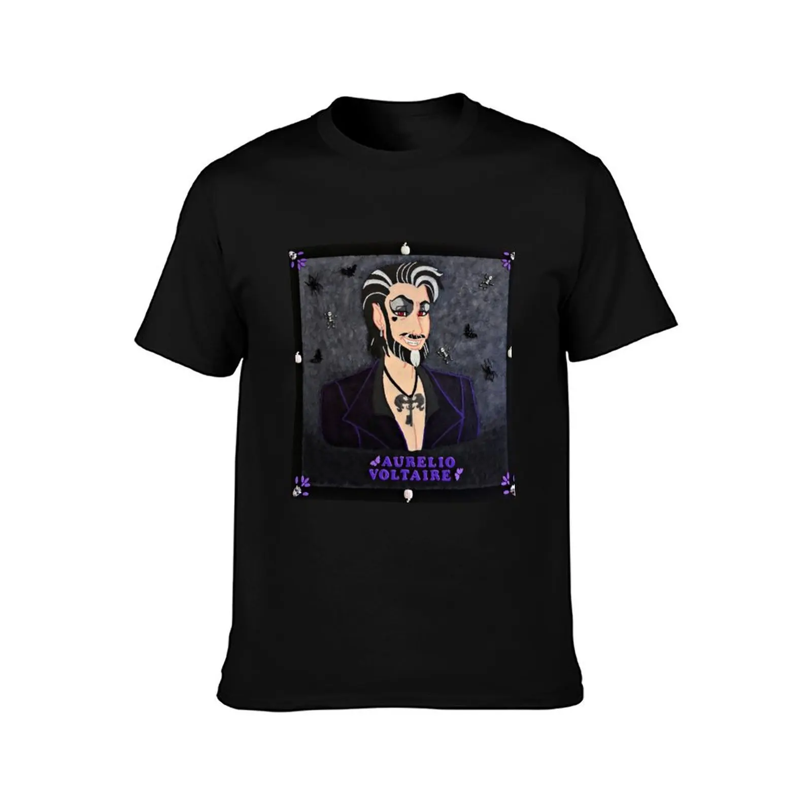 Aurelio Voltaire In Don Bluth's Art Style T-Shirt Running Gym Short Sleeve Sports Tee T-Shirt