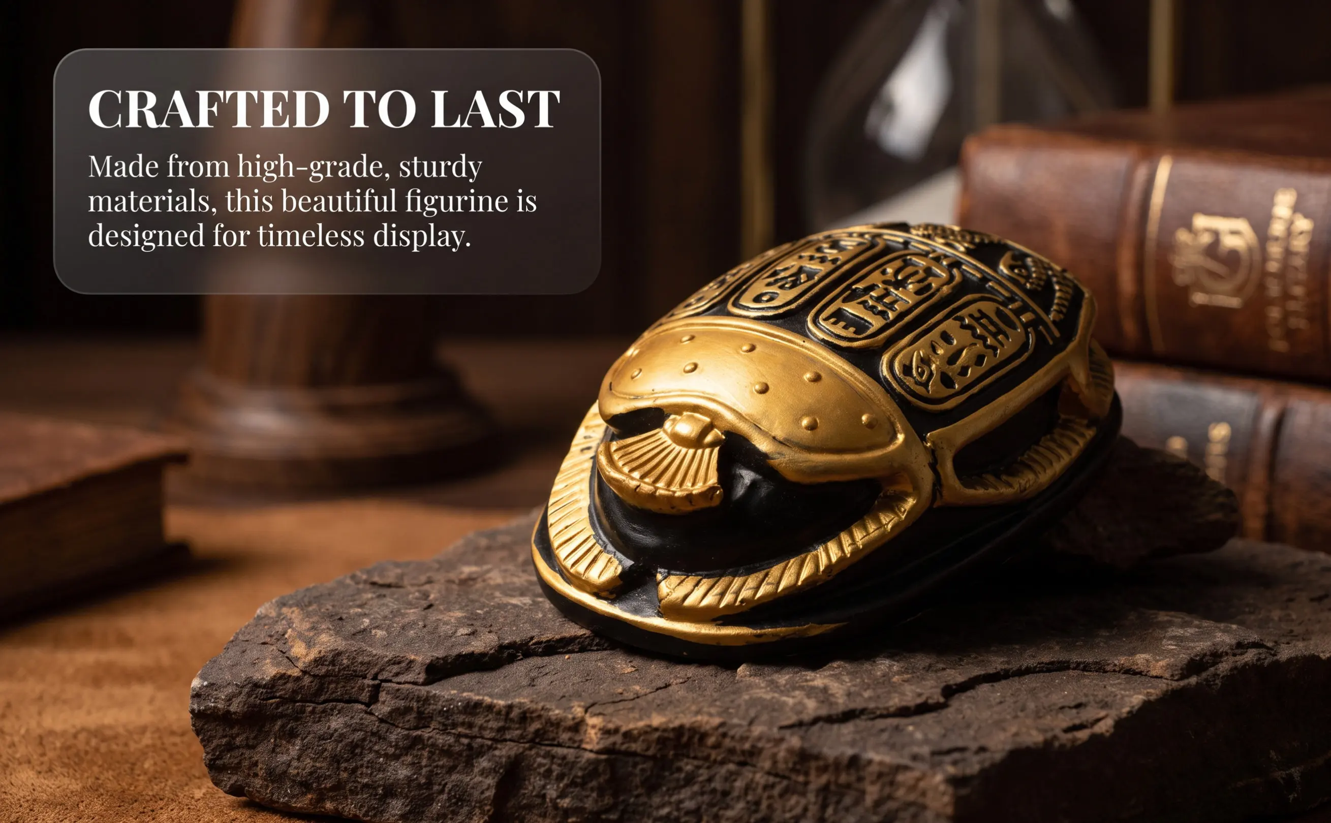 Egypt Scarab Beetle Adornment High Grade Resin Decoration Home Office Desktop Chic Ornament Vintage Style Lucky Decor