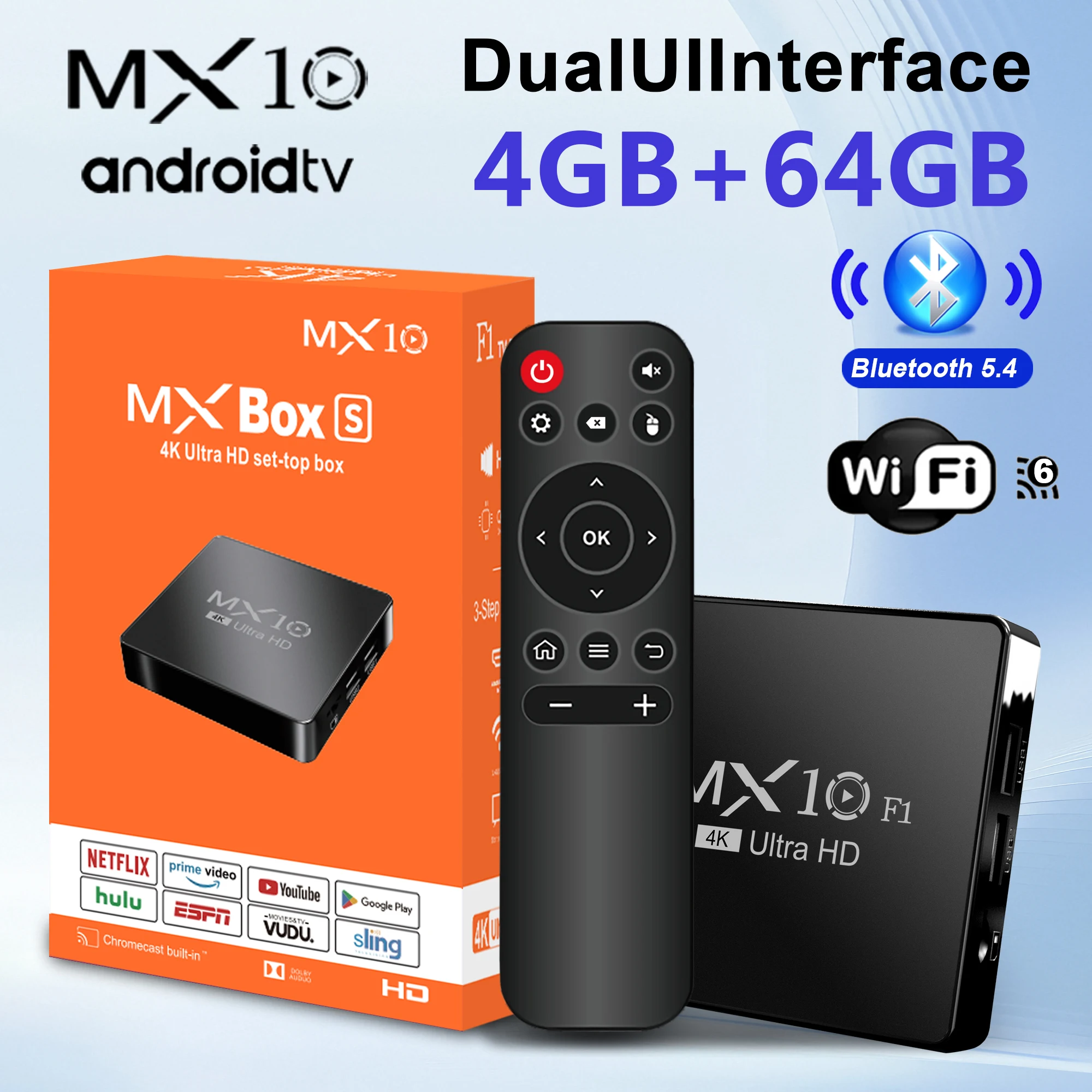 MX10 F1: Smart TV Box 4G/64G