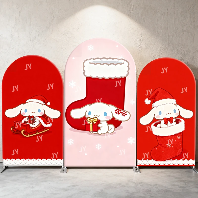 

Cinnamoroll Arch Backdrop Cover Sanrio Holiday Christmas Decorations for Holiday Photo Booth Home Interior Decoration