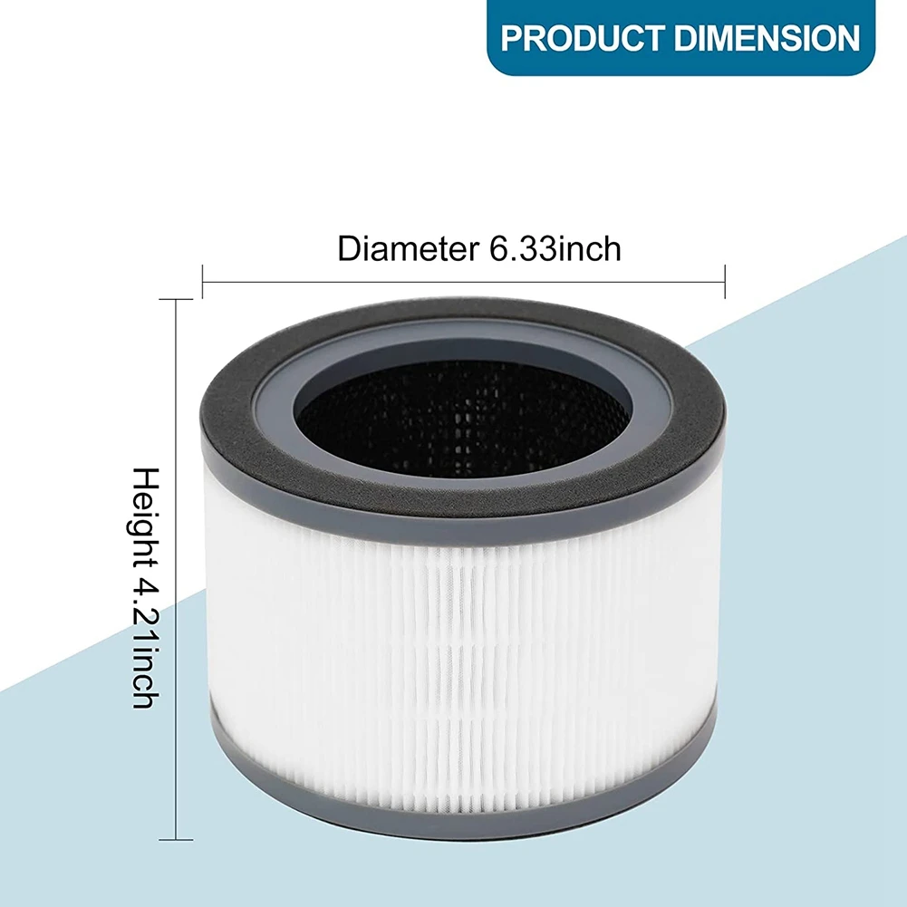 Filter pengganti pemurni udara untuk Levoit Vista 200 200-RF, 3-In-1 Premium H13 True HEPA aksesoris Filter